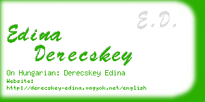 edina derecskey business card